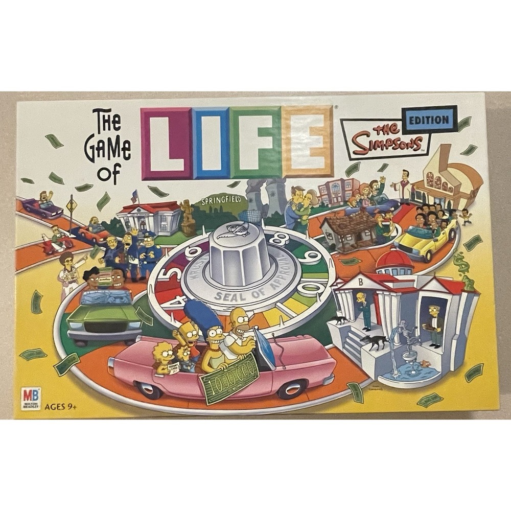 The Game of Life The Simpsons Edition 2004 Milton Bradley Board game Complete